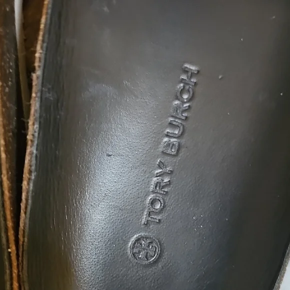 Tory Burch Leigh Slide Sandals Black and Brown Snake Print - Picture 9 of 13